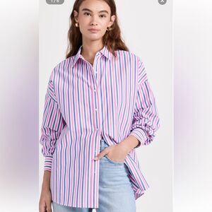 Shopbop Favorite daughter Ex Boyfriend shirt striped button down sz XS